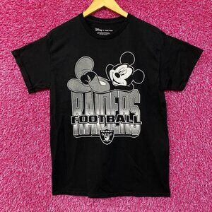 Disney x Junk Food NFL Football Raiders Mickey Mouse T-Shirt Small